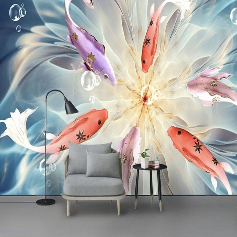 Commercial Wallpaper Printing - Modern ve zarif kabartmalı tavus kuşu