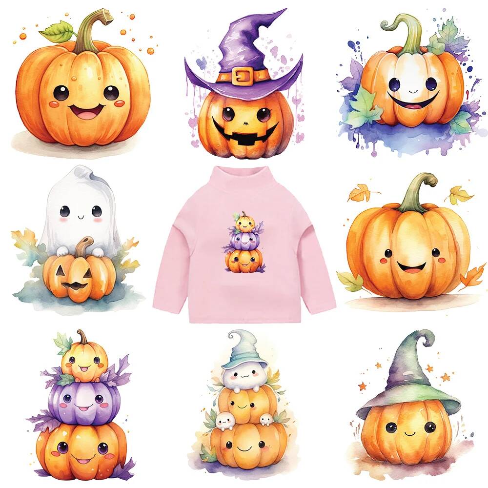 Printable Heat Transfer Vinyl - Çocuk giyim Sticker karikatür cadılar bayramı