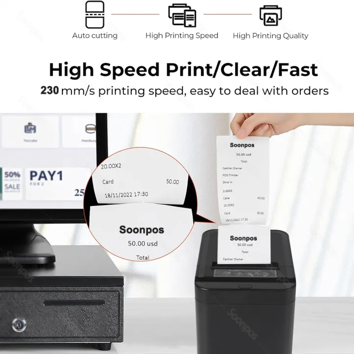 Soonpos 80mm Termal POS Fiş Ya - Commercial Wallpaper Printing incelemesi ve fiyatı