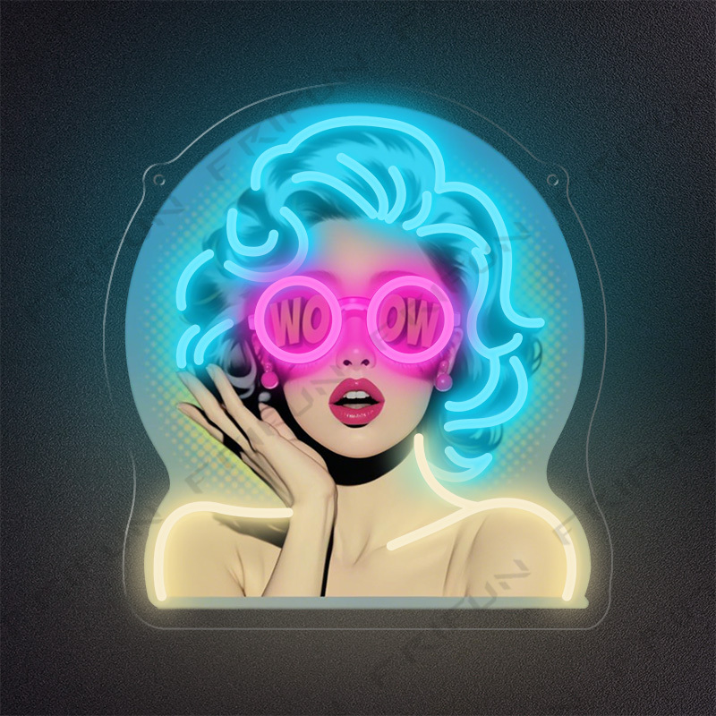 WOW Curl Girl Neon Tabela UV B - Commercial Uv Printing incelemesi ve fiyatı